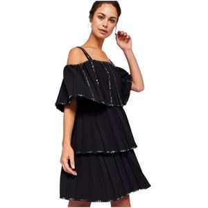 Ted Baker Meltea Embellished Pleated Tiered Dress